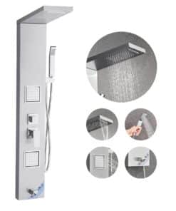 VEVOR 5-in-1 Stainless Steel Shower Panel System with Rainfall & Waterfall Head