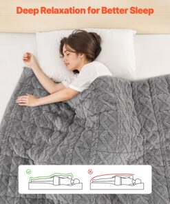 152x203cm Sherpa Fleece Heavy Blanket for Sleep & Relaxation