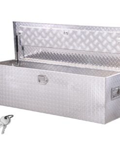 VEVOR 124x38x38 cm Heavy-Duty Aluminum Truck Bed Tool Box with Lock for Pickup
