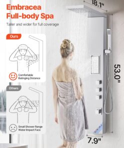 Massage Jets & Handheld Shower – 3-in-1 Wall-Mount System