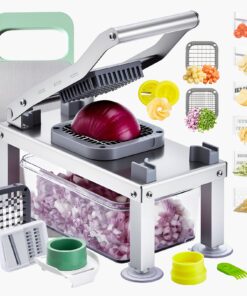 VEVOR All-in-1 Vegetable Chopper & Mandoline Slicer with 9 Blades and 1650 mL Container