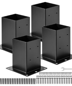 VEVOR 4 Pcs 14.2x14.2 cm Post Base Brackets for 14x14 cm Wood Posts