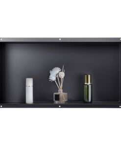 VEVOR 33 x 63.5 x 10.2 cm Frameless Recessed Shower Niche Shelf – Stainless Steel