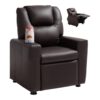 VEVOR Kids PU Leather Recliner Chair with Adjustable Backrest  Cup Holder