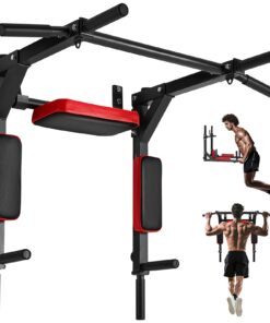 VEVOR Wall Mounted 2-in-1 Pull Up & Dip Bar