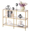 VEVOR 3 Tier Glass Console Table with Anti Tip Design
