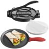 VEVOR 20 cm Cast Iron Tortilla Press with 265 cm Frying Pan  Heavy Duty Roti  Chapati Maker with Reinforced Handle