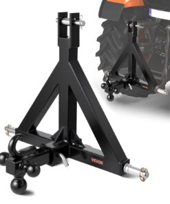 VEVOR 3-Point Quick Hitch Adapter with 50 mm Trailer Hitch Receiver for Compact Tractors