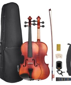 VEVOR 4/4 Solid Wood Violin Set 355mm with Tuner