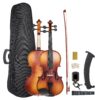 VEVOR 44 Full Size Solid Wood Violin Set for Beginners with Tuner