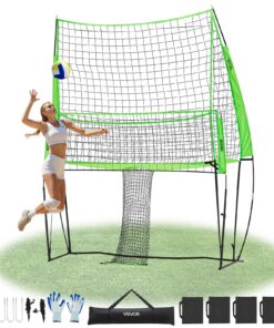 VEVOR Portable Volleyball Training Net System with Adjustable Height (2–2.4m)