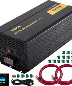 VEVOR 5000W Modified Sine Wave Power Inverter DC 12V to AC 120V with LCD Remote