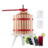 VEVOR 12L Manual Fruit Wine Press with Beechwood Basket  Filter Bags  Juice Extractor for Wine