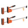VEVOR 2 Pack 6096cm Parallel Bar Clamps for Woodworking  Heavy Duty 1500lbs Load