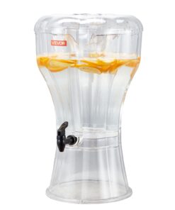 VEVOR 13L Plastic Beverage Dispenser with No-Drip Spigot – Transparent Juice Container for Parties