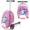 VEVOR 51cm Kids Ride On Scooter Suitcase with Flash Wheels