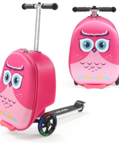 VEVOR 51cm Kids Ride-On Scooter Suitcase with Flash Wheels