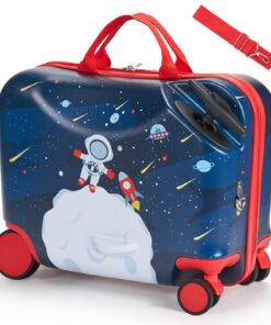 VEVOR 18-inch Kids Ride-On Scooter Suitcase – Lightweight 26L Carry-On Luggage with Wheels