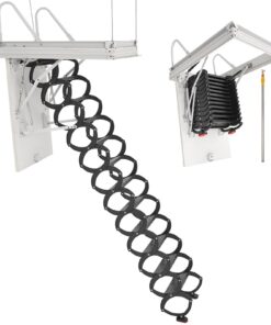 VEVOR Steel Attic Ladder with Hydraulic Assist