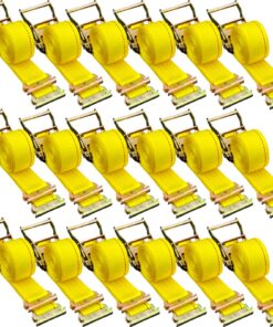 VEVOR 18-Pack E-Track Ratchet Straps 4.57m x 5cm Tie-Down Kit for Cargo Van