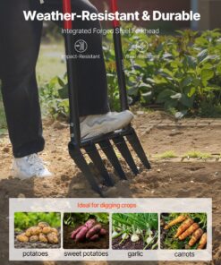 Durable U-Shaped Pitchfork for Soil Spading
