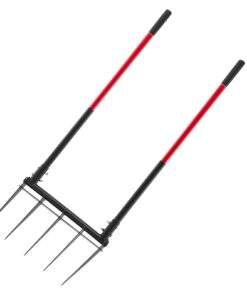 VEVOR 5-Tine Broad Fork Garden Tool with Fiberglass Handle