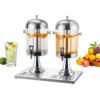 VEVOR 2x8L Drink Dispenser with Spigot  Drip Tray  Dual Juice  Beverage Dispenser for Parties