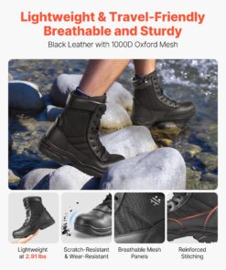 Breathable Leather with Side Zipper