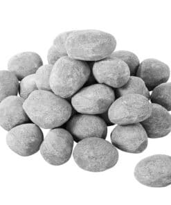 VEVOR 5–7.6 cm Ceramic Fire Pebble Stones – 30 Pcs Reusable Heat-Resistant Lava Rocks for Indoor & Outdoor Fireplaces