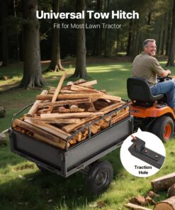 227kg Capacity Tow Behind Trailer for ATV/UTV/Lawn Tractor