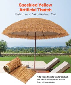 Waterproof PE Tiki Hut Grass Skirt for Outdoor Palapa & Garden Decor