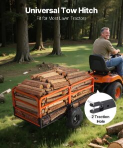 Стальная Садовая тележка объемом 622 л с пневматическими шинами для тракторов