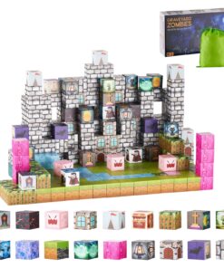 VEVOR 100-Piece Magnetic Building Blocks Set – Dual-Sided Zombie Theme