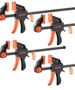 VEVOR 4-Piece Woodworking Bar Clamps Set – 2x305mm & 2x152mm Quick-Release Clamp/Spreader with 70kg Load Capacity