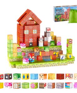 VEVOR 100-Piece Magnetic Building Blocks Set – STEM Montessori Toys for Kids with Dual-Sided Themes & Storage Bag