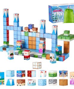 VEVOR 150-Piece Magnetic Building Blocks Set – Glacier Castle STEM Montessori Sensory Toy for Kids