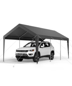VEVOR 3x6m Heavy Duty Portable Carport Canopy – Waterproof UV-Resistant Car Shelter Tent with Steel Frame