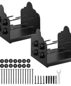 VEVOR 2-Pack 200x195 mm Steel Post Base Brackets for Wood Fence