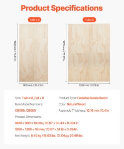 10mm Pine Plywood Bed Slats with Straps