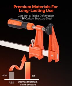 2-Pack 15.2cm & 2-Pack 30.5cm Lockable F-Clamps