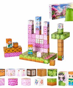VEVOR 100-Piece Magnetic Building Blocks Set – Princess Castle STEM Montessori Toy for Kids