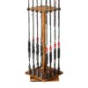 Вращающаяся на 360 ° Деревянная Стойка для удочек VEVOR для Гаража Вмещает 16 Удочек