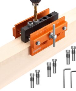 VEVOR Self-Centering Doweling Jig Kit with 5 Drill Sizes (6–13 mm) for Precise Woodworking & DIY Projects
