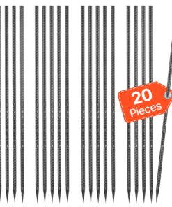 VEVOR 60cm Heavy-Duty Galvanized Rebar Ground Stakes 20-Pack – Rustproof Anchors for Tents