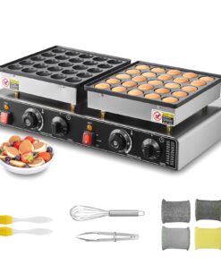 VEVOR 1800W Commercial Mini Dutch Pancake Maker – 50 Poffertjes Ø43mm