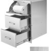 VEVOR Outdoor Kitchen Triple Drawer Cabinet with Paper Towel Holder
