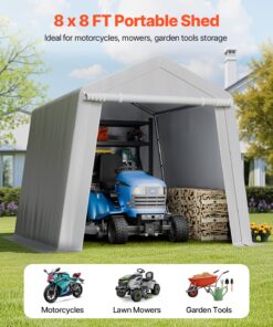 PE Canopy & Zipper Door for Garden or Garage Use