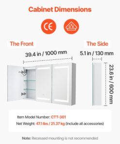 Adjustable Shelves & Built-in Socket