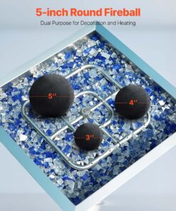 Set of 6 Heat-Resistant Reusable Fire Pit Stones for Indoor & Outdoor Use