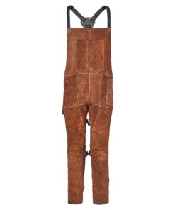 VEVOR Flame-Resistant Split Leg Cowhide Leather Welding Apron with Pockets